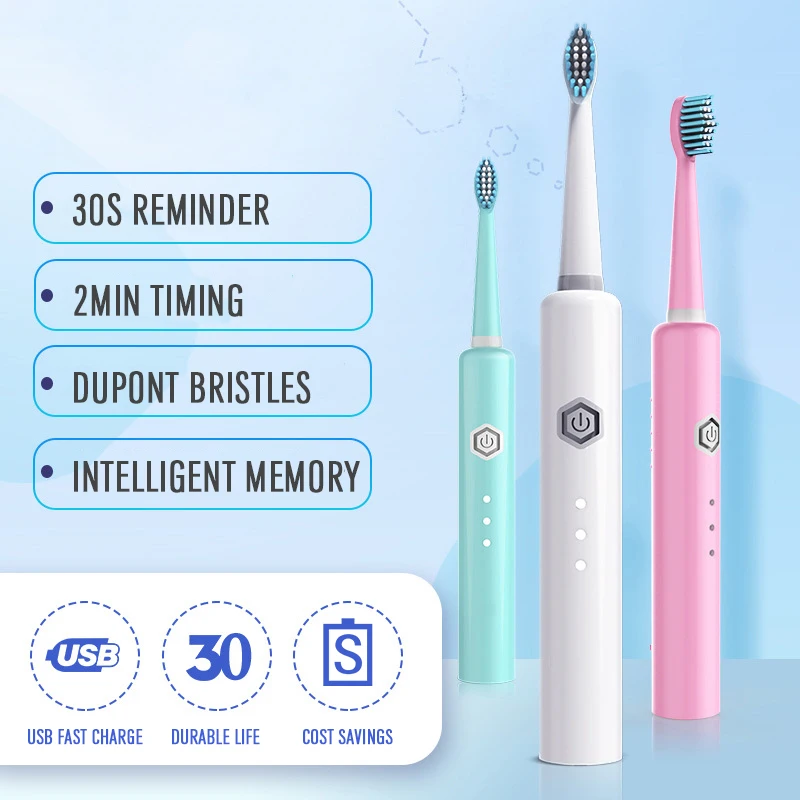 

LESCOLTON ABS Electric Toothbrush 6 Gear Mode Cleaning Teeth USB Fast Charging IPX7 Waterproof Intelligent Memory Toothbrush