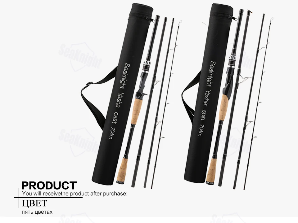 Vara de Pesca Haste de Fiação Seaknight Yasha 2.4 2.7 Isca Fundição w. 10-30g 12-25lb 4 Seções Pólo 65cm Bolsa Tubo 704 m 2.1 31 Esporte e Lazer