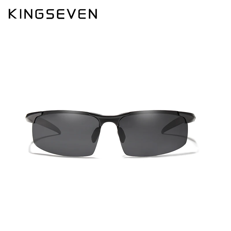 KINGSEVEN, Мужские поляризационные солнцезащитные очки, цветные, алюминиево-магниевые, солнцезащитные очки для рыбалки, вождения, прямоугольные, без оправы, оттенки