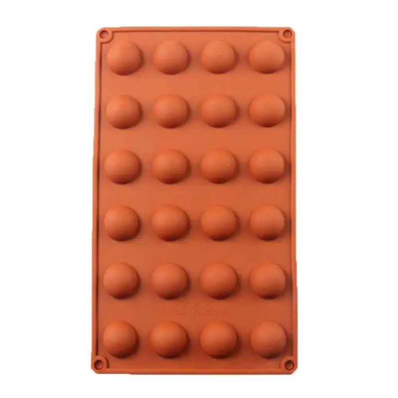 

Non-Stick 24 Cavity Mini Half Sphere Silicone Mold Ice Tray Baking Pan Moulds Baking Truffle Dessert Cake Decorating Tools