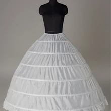 Белые юбки 6 кольца Роскошные Люкс юбке для свадебное платье бальное платье нижняя подкладка аксессуары