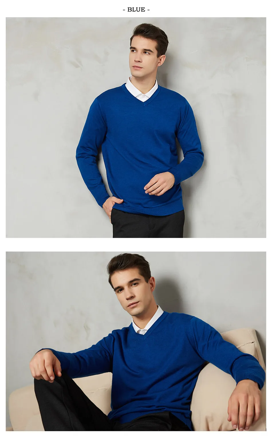 14Colors MuLS 2019 Spring Cashmere Wool Sweaters Men Pullover Women Thin Knit Autumn V-Neck Male Sweater Jumpers Female knitwear 9