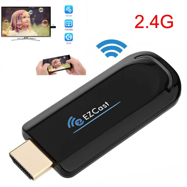 EZCAST 1 2 5G HDMI HD tv Dongle HD беспроводной WiFi Miracast Airplay DLNA tv Stick дисплей видео адаптер для iPhone 11 X iOS Android - Цвет: 2.4G 1Gen