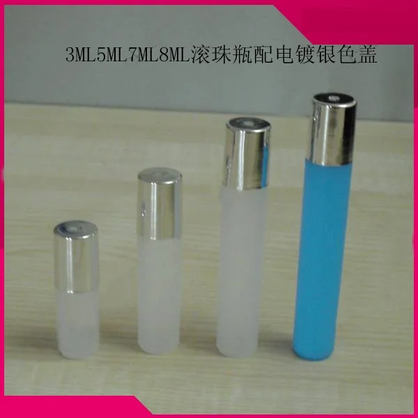 30/100pcs 3/5/7/8ml Mini plastic roll on Bottle,steel ball Sample Vial,Small Essential Oil ball on bottle Lip oil subpackage