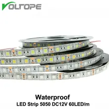 LED Strip 5050 DC12V 60 LEDs/m 5 m/partij Flexibele LED Licht RGB Fiexble Licht Led Lint Tape Thuis decoratie Lamp(China)