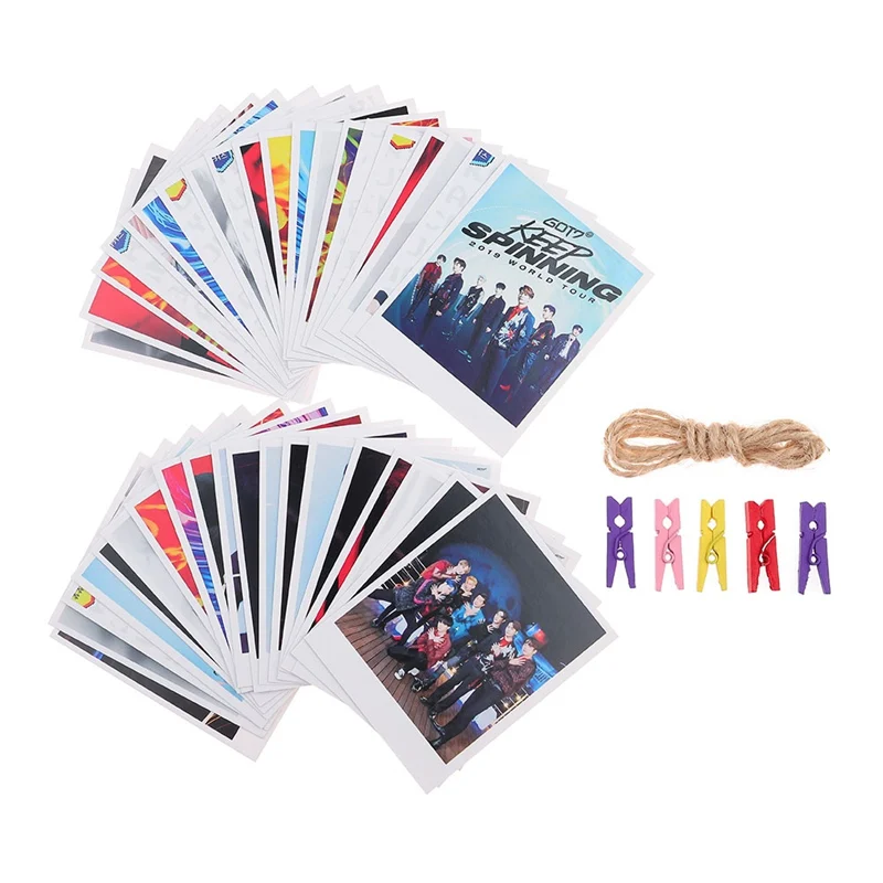 

40 Pcs/Set KPOP GOT7 Album EYES ON YO Self Made Paper Poster Photo Card Lomo Card Photocard Fans Gift Collection Stationery Set