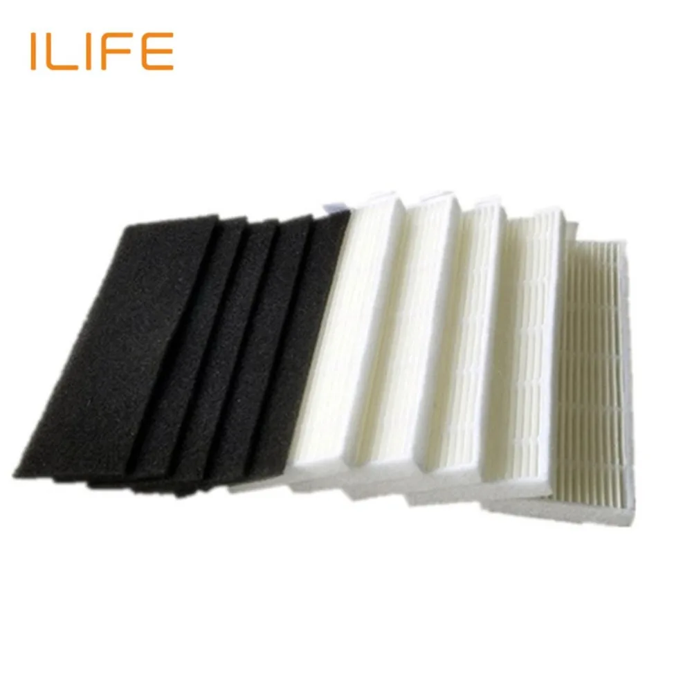 

5pcs Sponge+5pcs Filters for ILIFE Robot Replacement for chuwi ilife A4 A4S A6 Robot Vacuum Cleaner hepa filter