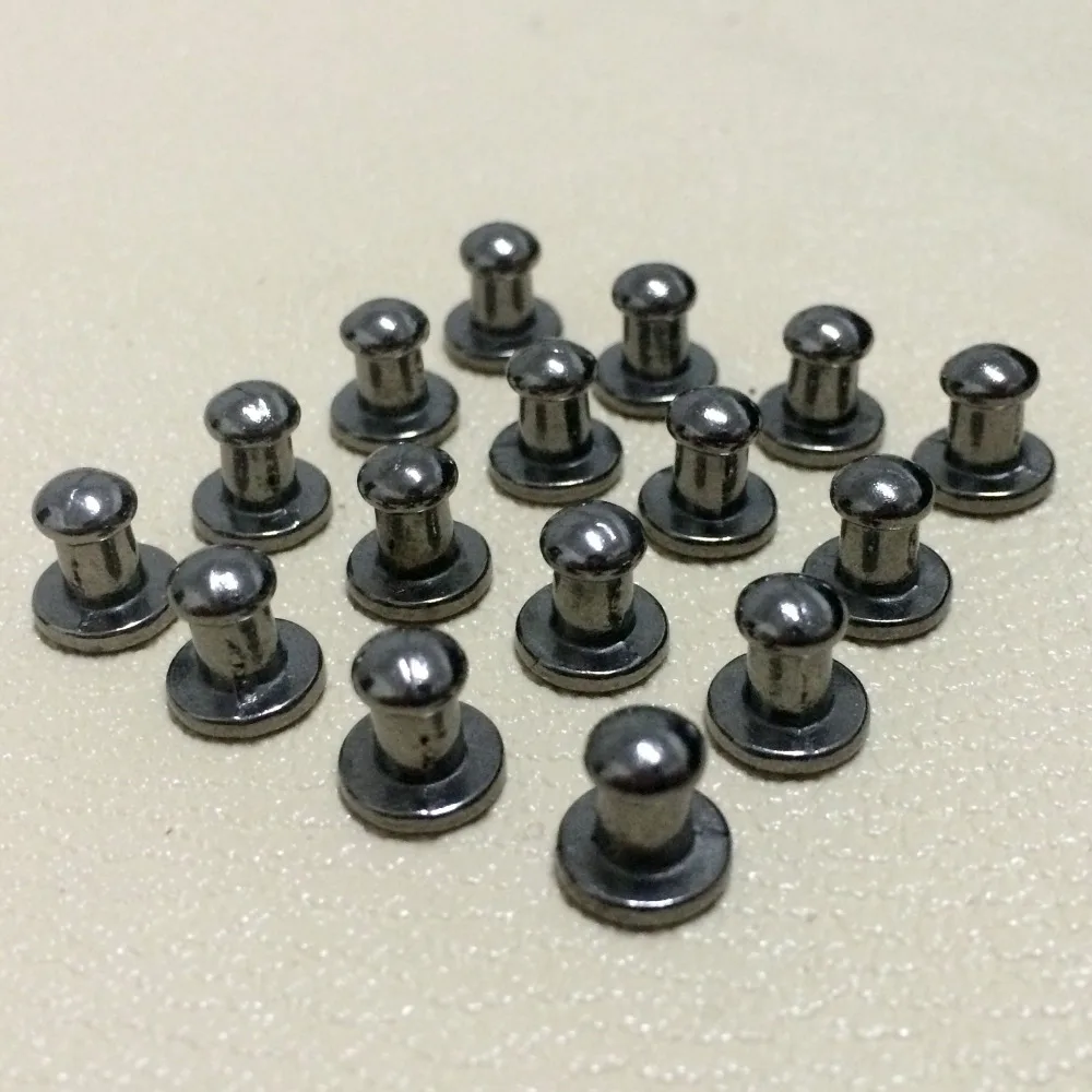 

100Pcs 8X5X8MM Gun Metal Black Round Bottom Spikes Metal Studs Rivets Screwback Spots Cone Leather Craft Spikes Fit DIY Making