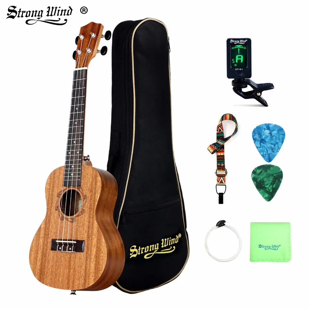 26 дюймов 18 Лады сапели тенор Гавайская гитара Уке палисандр 4 Strings Starter Наборы для