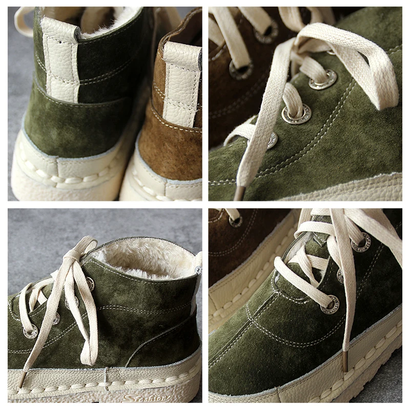 HUIFENGAZURRCS-Genuine Leather and ankle warm boots, Casual hand-made shoes, The retro art mori girl super soft shoes,3 colors HUIFENGAZURRCS-Genuine Leather and ankle warm boots, Casual hand-made shoes, The retro art mori girl super soft shoes,3 colors