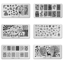 1 シートネイルスタンピングプレート花のジオメトリ自然シリーズネイルテンプレートスタンプ画像マニキュアスタンププレート Diy のデザイン(China)
