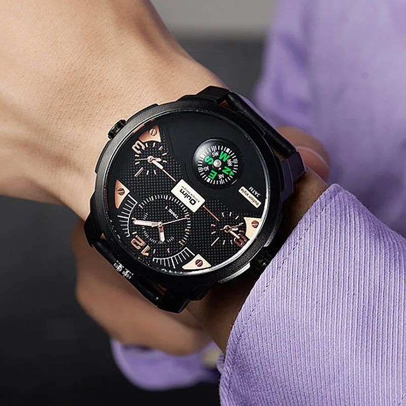Oulm Watches Fashion Unique Watches Men 3 Time Zones Large Dial Quartz Watch Military Watches Men Male Watch relogios masculino Oulm Watches Fashion Unique Watches Men 3 Time Zones Large Dial Quartz Watch Military Watches Men Male Watch relogios masculino