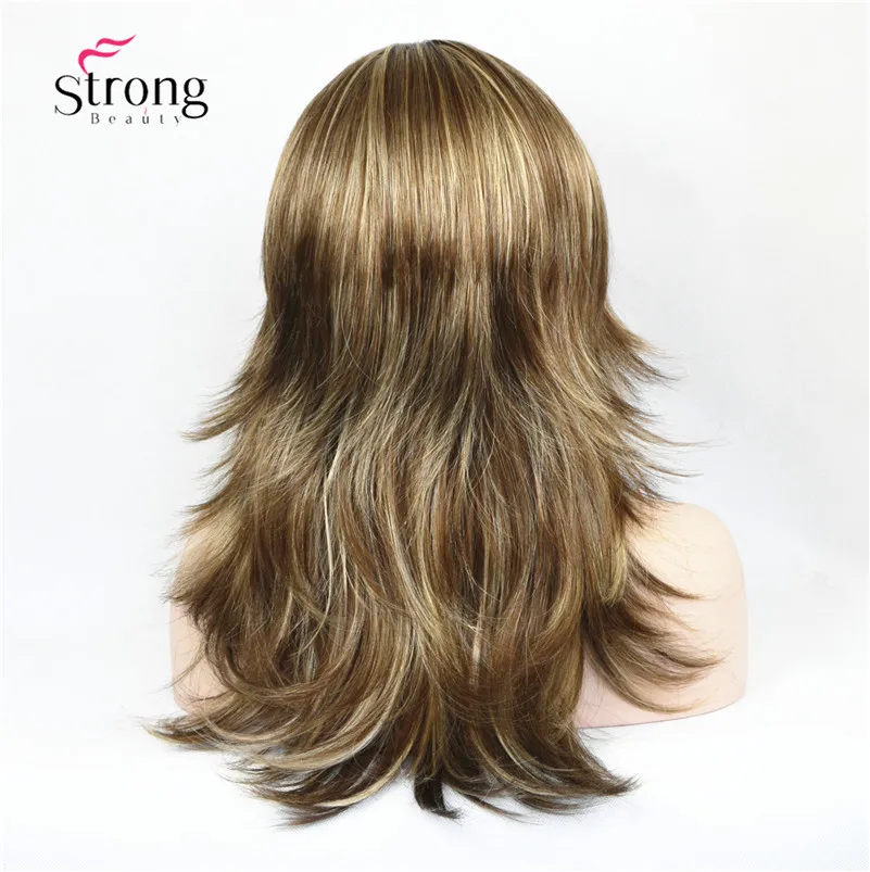 2862#12TT26 brown with blonde Highlights wig(2)