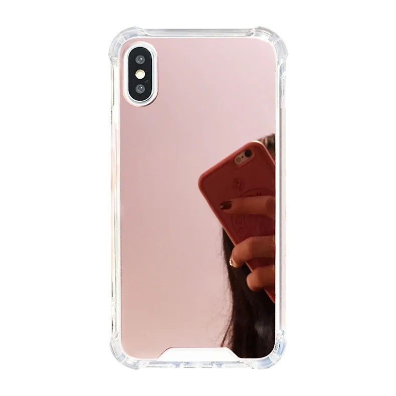 Модный красивый глянцевый чехол для телефона с розовым золотом iPhone 7 8 6s 6 plus xs max X XR