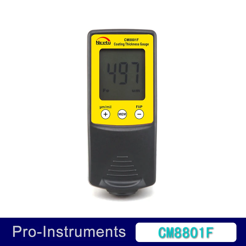 

Nicety CM8801F Ferrous Type Auto Paint Meter Film Thickness Tester Fe Type Substrate Coating Thickness Meter