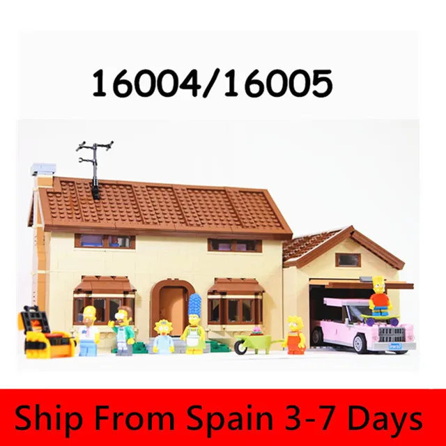 

Lepinblocks Blocks City Town Creator Simpsons House Model Building Block Movie Compatible Set 71006 71016 Bricks Toy Kids Gift