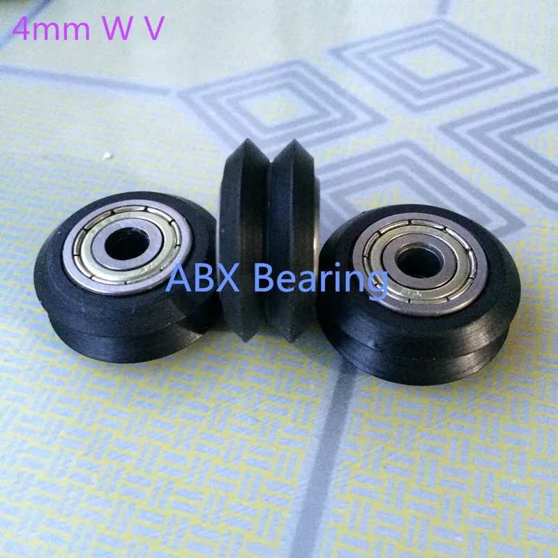 

BW25 4mm 634ZZ 634 W V groove bearing Openbuilds for 3D printer nylon wheel ball bearing with pulley 20 type track roller