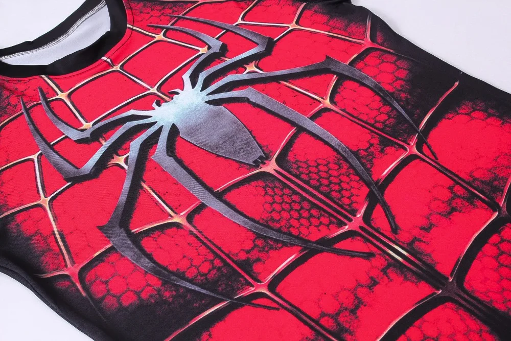 Новинка, летняя футболка с 3D Железным человеком-пауком, Мужская футболка с Мстителями Марвел, модная компрессионная брендовая футболка с коротким рукавом, Топы И Футболки