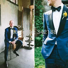 Новинка года, костюм жениха темно-синий смокинг, костюмы для жениха и друга жениха(куртка+ штаны+ галстук+ жилет)/костюм для шафера/свадебное платье, костюм