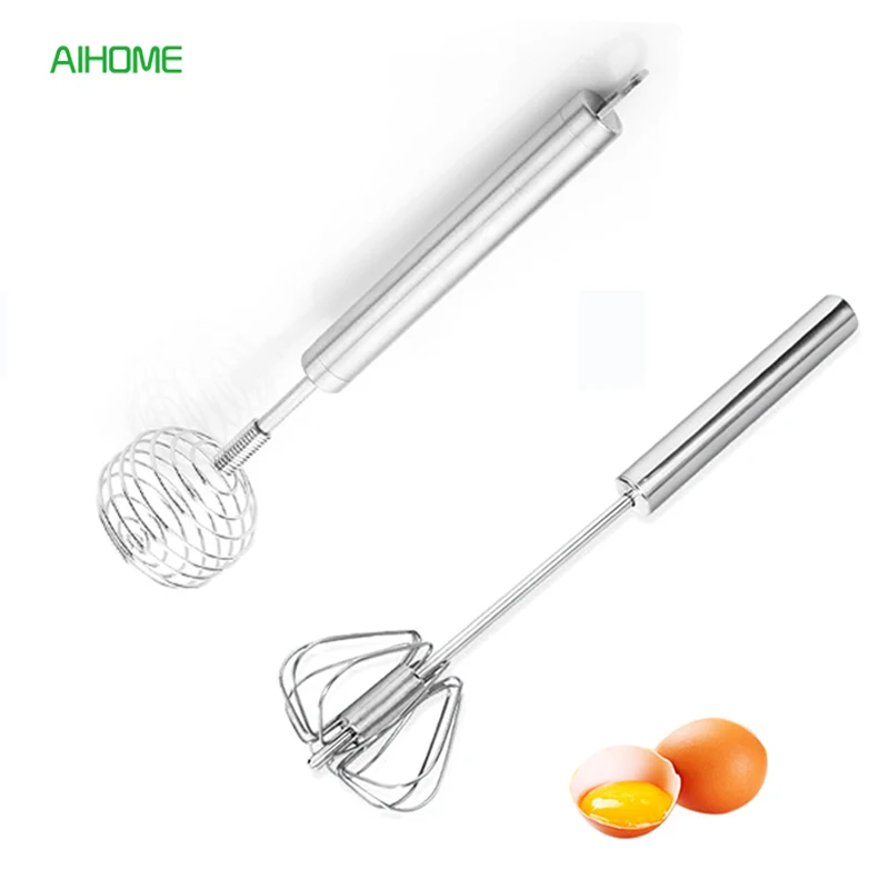 

Unique Head Stainless Steel Manual Egg Beater Whisk Stirrer Milk Foamer Hand Use Kitchen Cooking Tools
