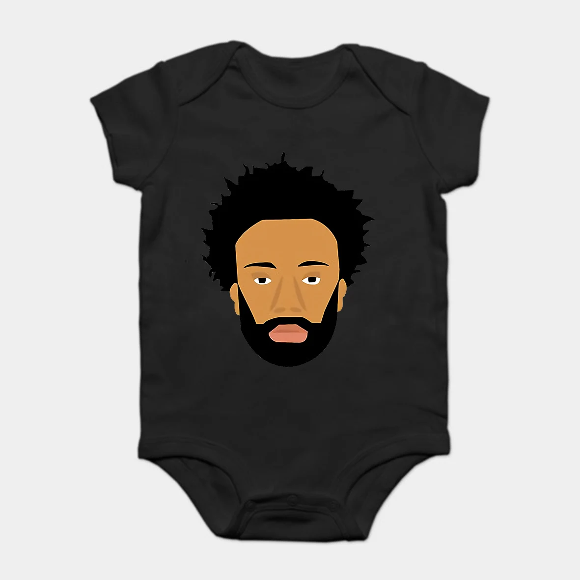 

Baby Onesie Baby Bodysuits kid t shirt Printed Cotton Childish Gambino u002F Donald Glover Vector Illustration Drawing small