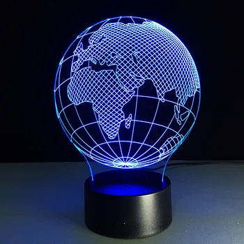 

Europe And Africa World Map 3D LED Lamp Lighting For Home Earth Desk Table Lamp Kid 3D Night Light