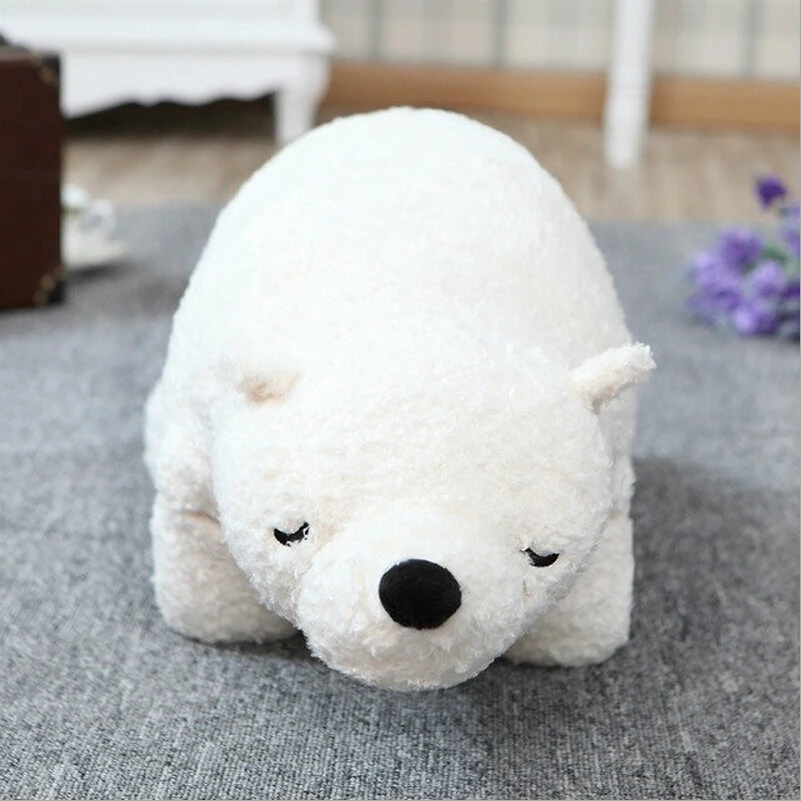 

Big Size 1pc 70cm Japan Polar Bear Pillow Stuffed Plush Toys Simulation White Polar Bear Doll Children's Birthday gift
