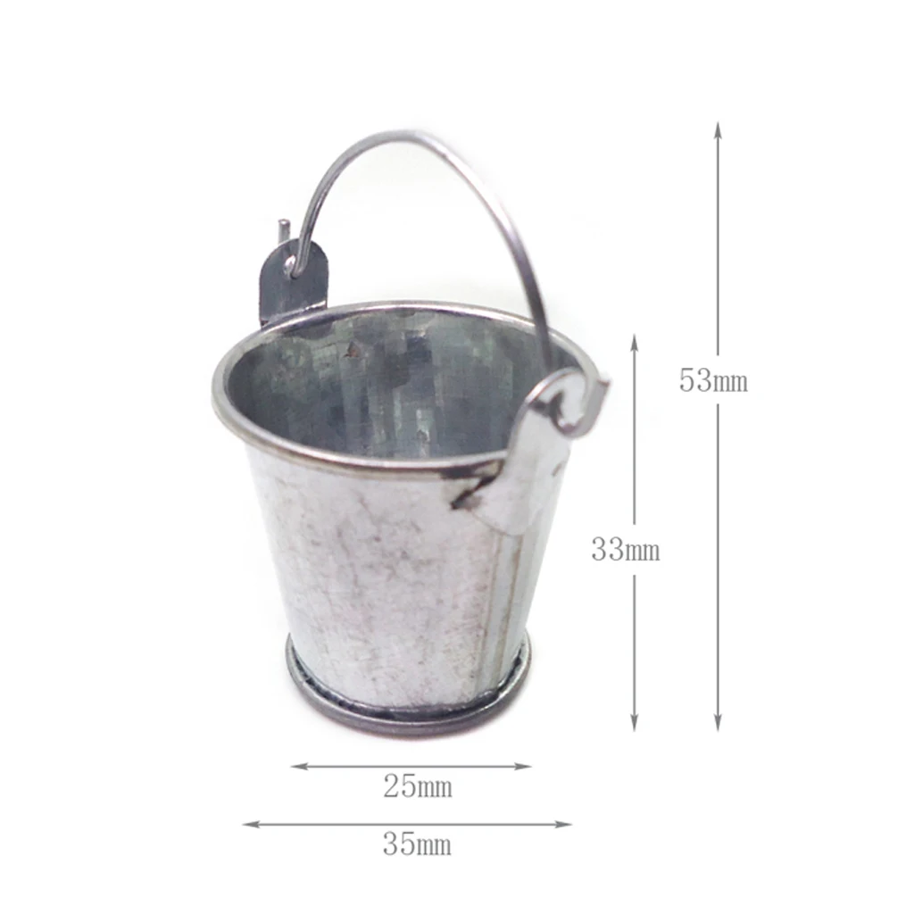1/12 Dollhouse Miniature Bucket of Ice Set for Dolls Room Living Room Ornament Kit Collectibles