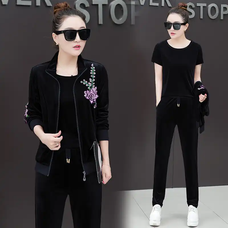women's 3 piece tracksuit