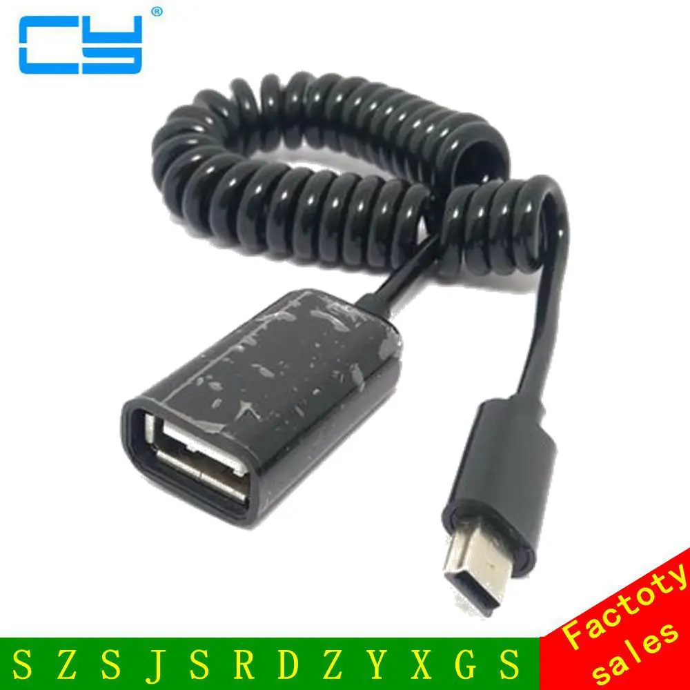 1 шт. мини USB 2 0 OTG кабель для мужчин и женщин пружинный выдвижной растягивающийся