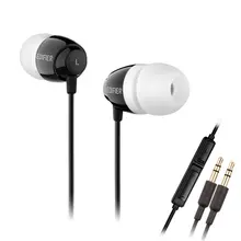 in ear earbuds for edifier k210 for computer wired headset with mic white/black bass earplugs for phone
