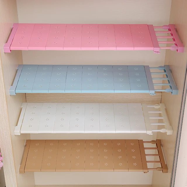 1pcs Wardrobe Storage Layered Separator Kitchen Free Nail Bathroom 1pcs Wardrobe Storage Layered Separator Kitchen Free Nail Bathroom Shelving Scalable Parion Shelves Organizer Wardrob