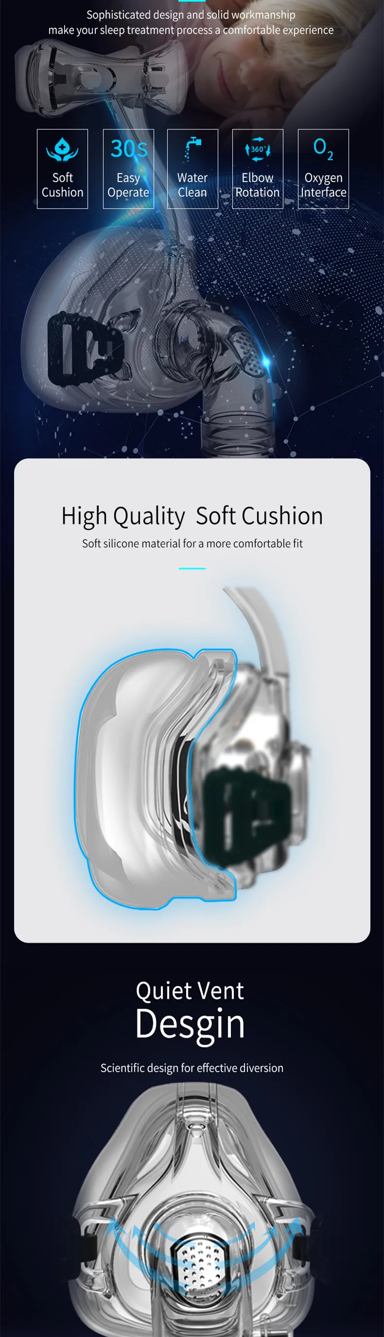 Nasal Mask CPAP Nasal Mask For all Brands CPAP Auto CPAP BiPAP S M L Sizes Available Suitable For Oxygenerator (1)
