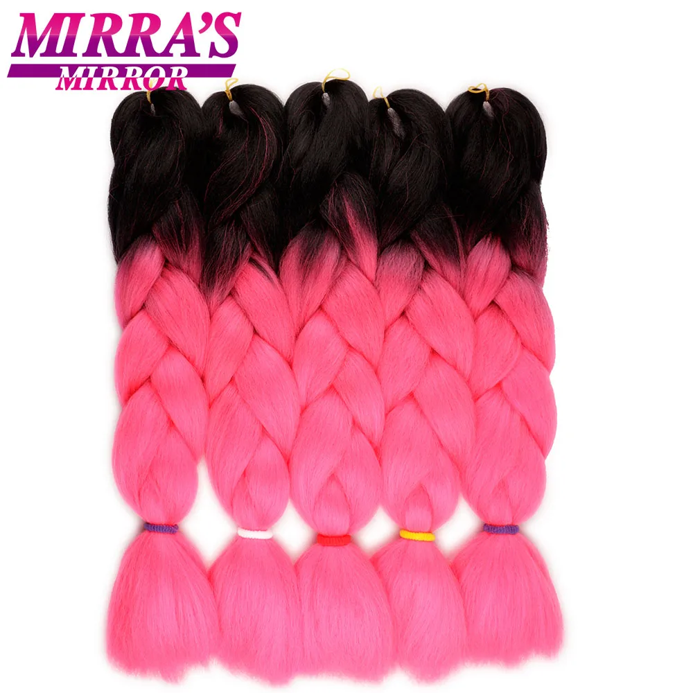 Mirra's Mirror/огромные косички, синтетический цветной канекалон, наращивание волос 100 г/упак. 24 дюйма, плетение волос, розовый красный зеленый