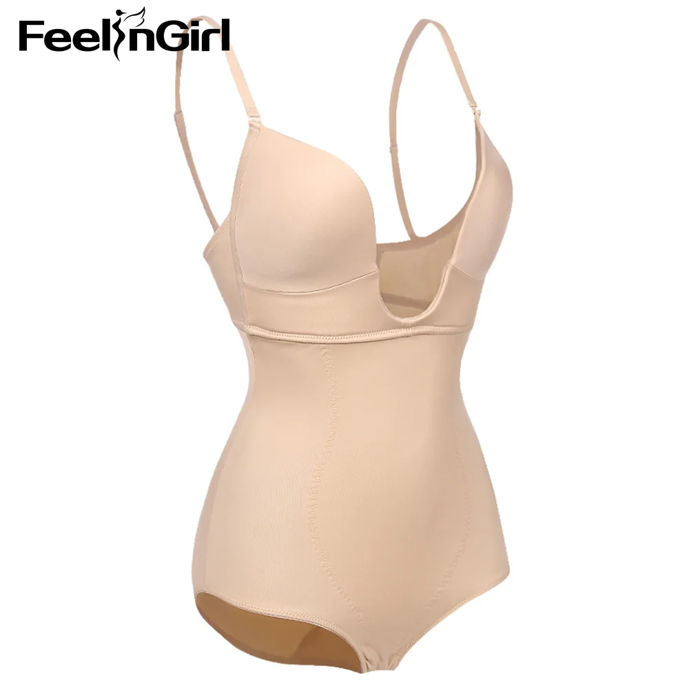 Женское боди с глубоким U образным вырезом бесшовное|jumpers and rompers|women jumpers rompersromper sexy