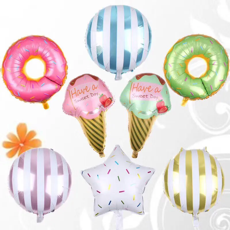 

1pcs Candy Pink Donuts Birthday Party Balloon Kids Sweet Boys Girls Pink Doughnut Foil Mylar Balloon Inflatable Ballons Toy