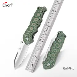 Enlan складной нож Карманный ножи выживания для кемпинга Флиппер 9cr18mov G10 ручка тактический охотничий EDC портативный нож
