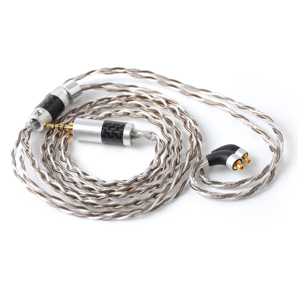 

High-end NICEHCK 3.5/2.5/4.4mm Balanced MMCX Connector 7N UPOCC Silver Plated Cable For SE846 LZ A6/A5 NICEHCK M6/EBX/NK10/FR12