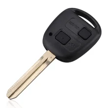 2 Botões Chave Do Carro Reequipamento Tampa Do Caso Para Toyota Corolla/RAV4/Prado/Yaris/Camry + Pad Botão Carro Caso Remoto Chave Shell