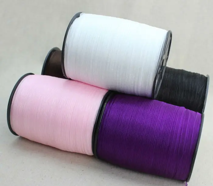 

1/8" 1000 yards per roll Ribbon/tag sling/garment hang tag sling/string/silk ribbon/satin/clothing thread cords Free Shipping