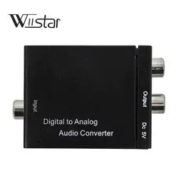 Цифро-аналоговый аудио конвертер адаптер цифровой Adaptador оптический коаксиальный RCA Toslink сигнал аналогового аудио конвертер RCA