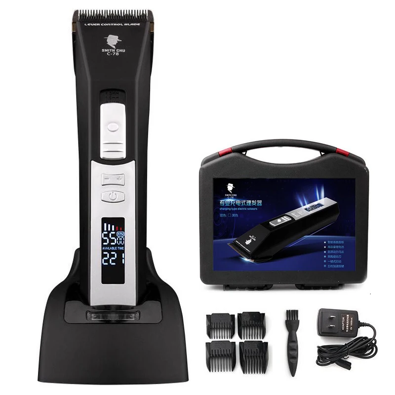 

2018 New Professional Electric Hair Clipper LCD Display Hair Trimmer Ceramic Cutter Cutting Machine For Barber