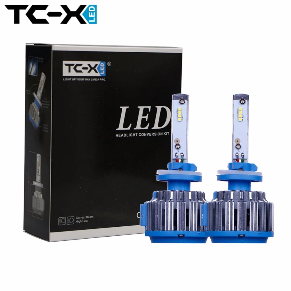 

TC-X LED H27/880 Car Headlight Kit 35W 7000LM 880 881 Led Chip Lamp Replacement HID Xenon Headlight Conversion Car Light Source