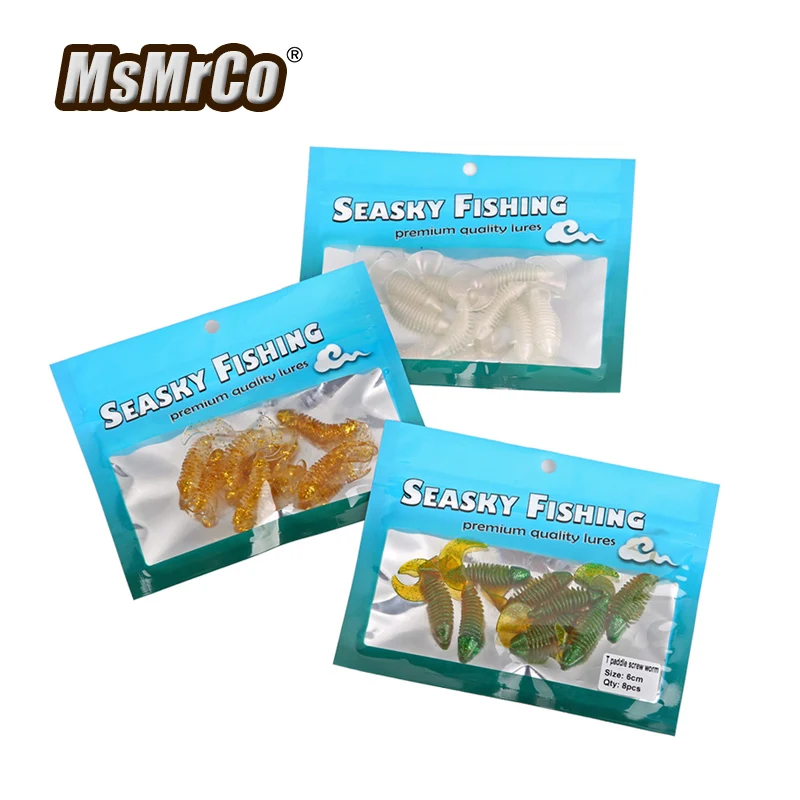 Msmrco 8 шт. 4.25 см 2.7 г 3D глаза Блесен Пластиковые силиконовые приманки рыболовные