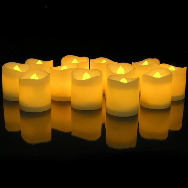 

12Pcs Bright Flickering Flameless LED Tea Light Electric Fake Candle Battery Operated Home Decor SKD88