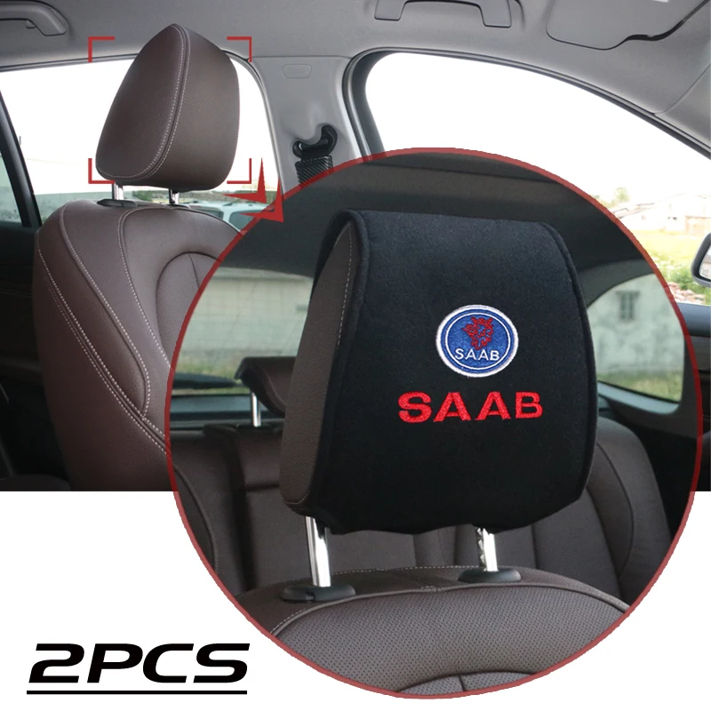 

2pcs Car Head Restraint Auto Headrest Travel Neck Support Holder Automobiles Seat Covers for SAAB