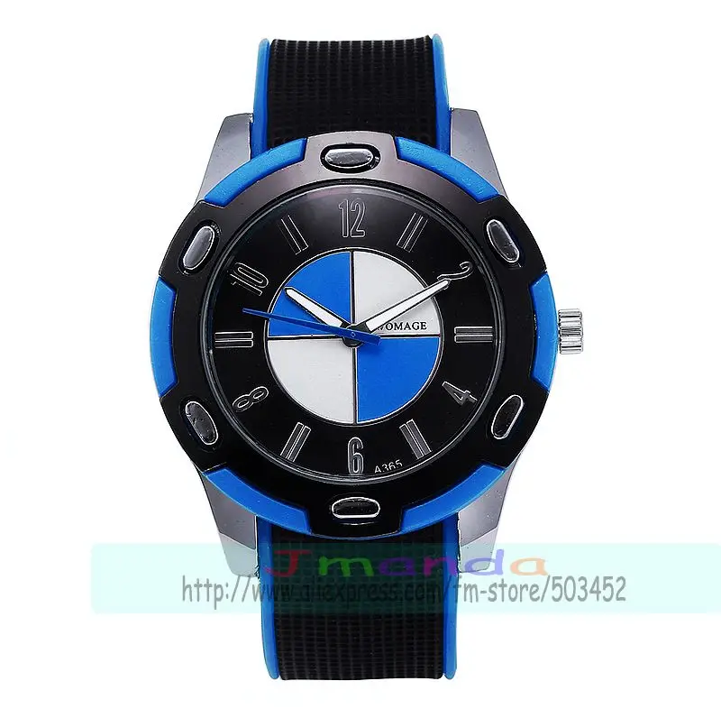 100 шт/лот бренд WoMaGe автомобильные спортивные кварцевые часы обертывание Повседневный силиконовый браслет часы гоночные очаровательные мужские резиновые часы цена - Цвет: light blue