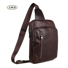 Новые поступления Натуральная кожа высокое качество Мужская мода уникальный дизайн нагрудная сумка популярная мужская сумка на плечо 7215C-1