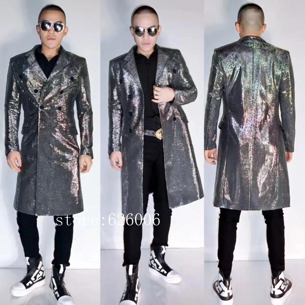 Undefined Off 新しいファッションメンズ星シルバーロングスーツジャケット衣装ナイトクラブdj 男性歌手パーティーショーステージパフォーマンス生き抜く Undefined Off 新しいファッションメンズ星シルバーロングスーツジャケット衣装ナイトクラブdj 男性歌手パーティーショーステージパフォーマンス生き抜く