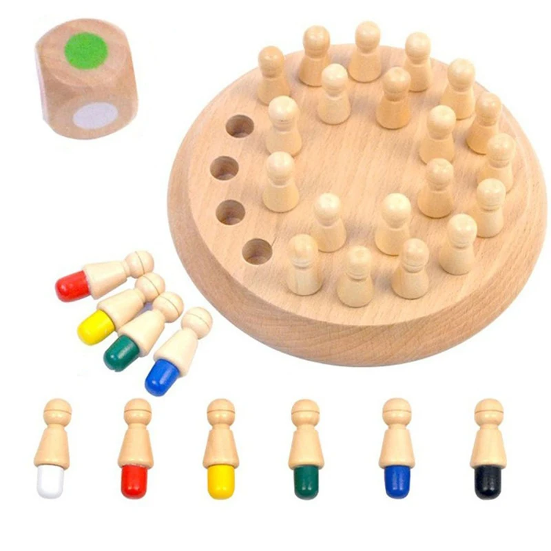 

3D Puzzle Family Party Casual Game Puzzles Memory Game Wooden Memory Match Stick Chess Game Children Early Educational Toy